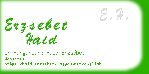 erzsebet haid business card